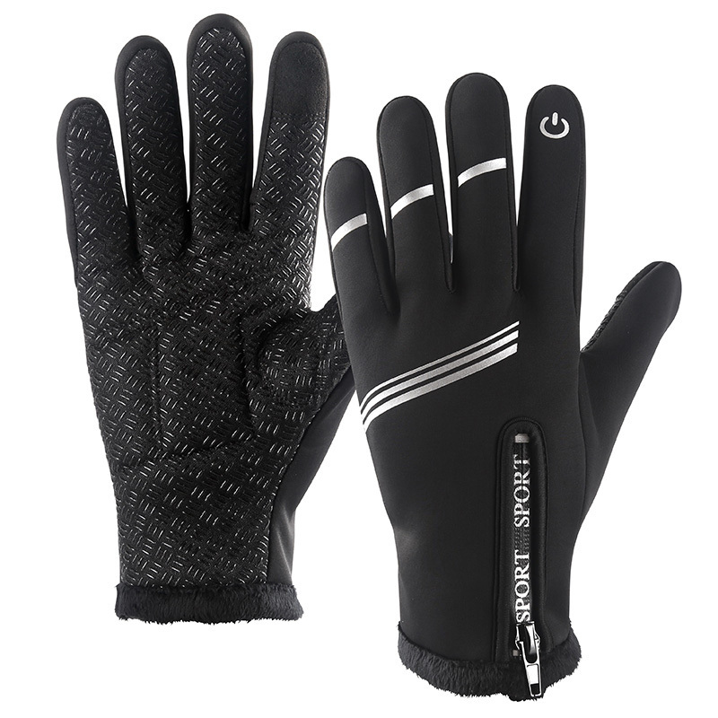 CBR ODM S175 Winter Ski Touch Screen Thermal Windproof Heated Full Finger Motorcycle bike gloves bicycle Cycling Mittens