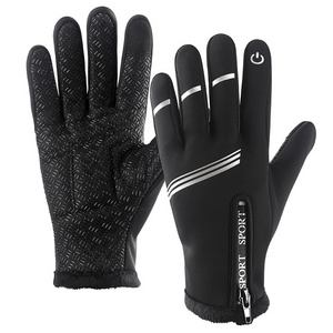 CBR ODM S175 Winter Ski Touch Screen Thermal Windproof Heated Full Finger Motorcycle bike gloves bicycle Cycling Mittens