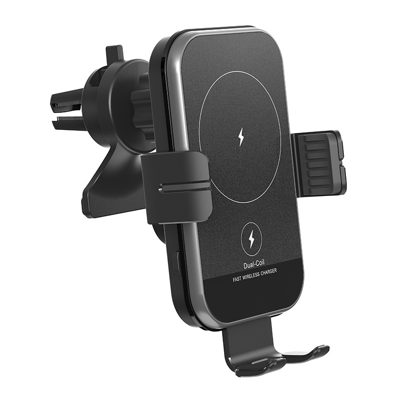 15W Dual Coil Fast Charging Wireless Charger Car Mount Holder for Samsung Z-Flip Series