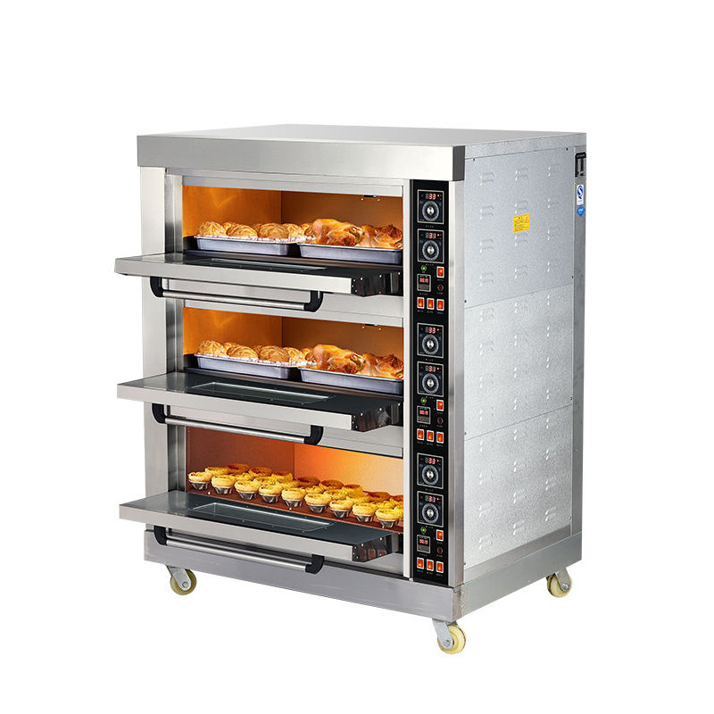 2023 New Products commercial bakery oven electric manufacturer  commercial golden supplier pizza oven wood fire commercial