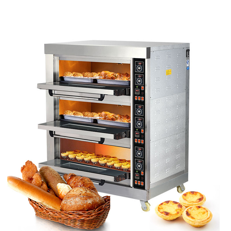 2023 New Products commercial bakery oven electric manufacturer  commercial golden supplier pizza oven wood fire commercial