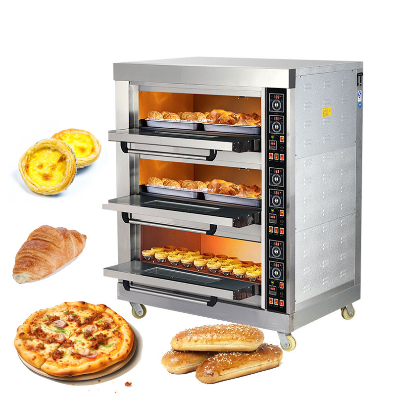 2023 New Products commercial bakery oven electric manufacturer  commercial golden supplier pizza oven wood fire commercial