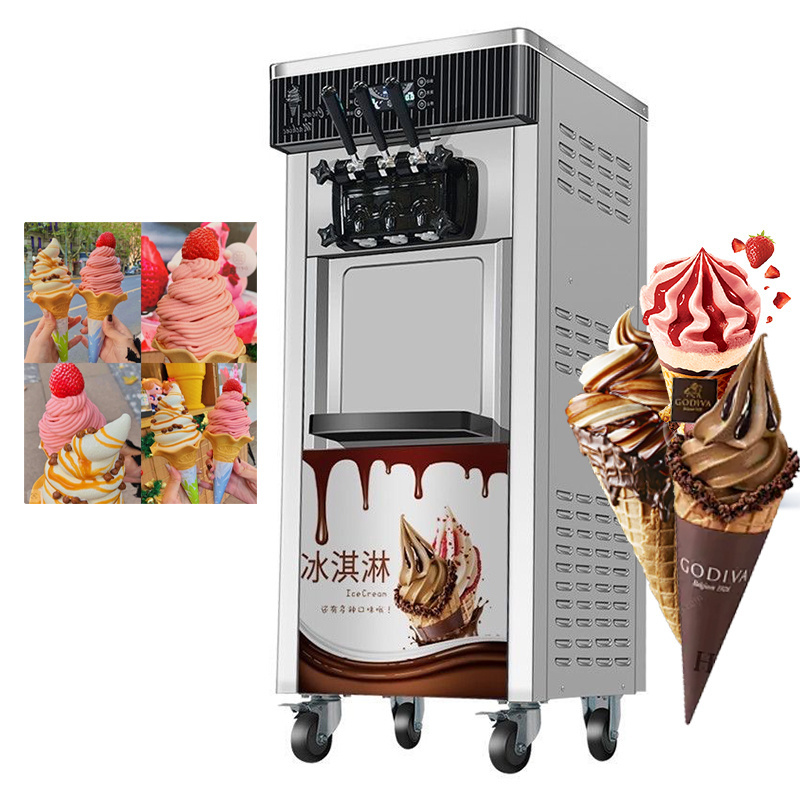 Wholesale customization soft ice cream machine liquid nitrogen ice cream machine