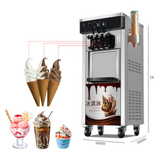 Most popularhi ice cream maker machine for home cones ice creme machine hard ice cream yogurt machine for Food Shop