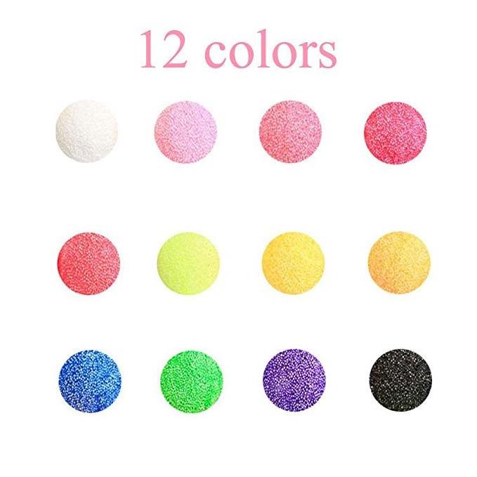 Snow Clay Mud Snow Fluffy Slime 12 Colors Magic Clay Stress Relief Foam Clay Putty Toy DIY Slime Kit with 3 Model Tools