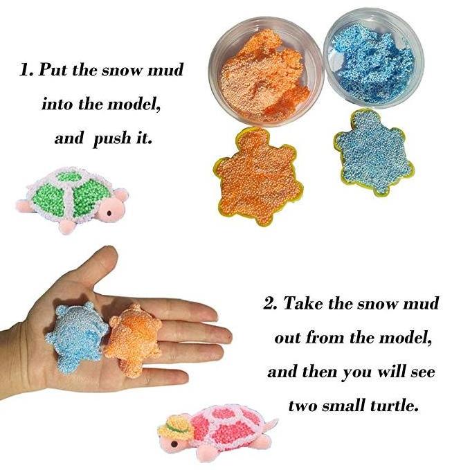 Snow Clay Mud Snow Fluffy Slime 12 Colors Magic Clay Stress Relief Foam Clay Putty Toy DIY Slime Kit with 3 Model Tools