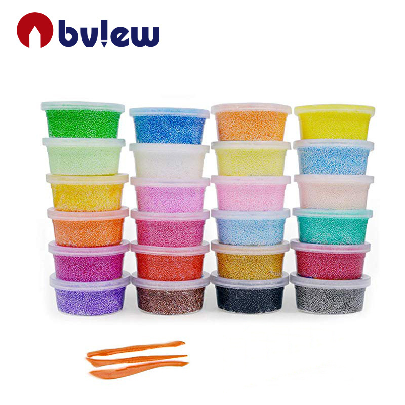 Snow Clay Mud Snow Fluffy Slime 12 Colors Magic Clay Stress Relief Foam Clay Putty Toy DIY Slime Kit with 3 Model Tools