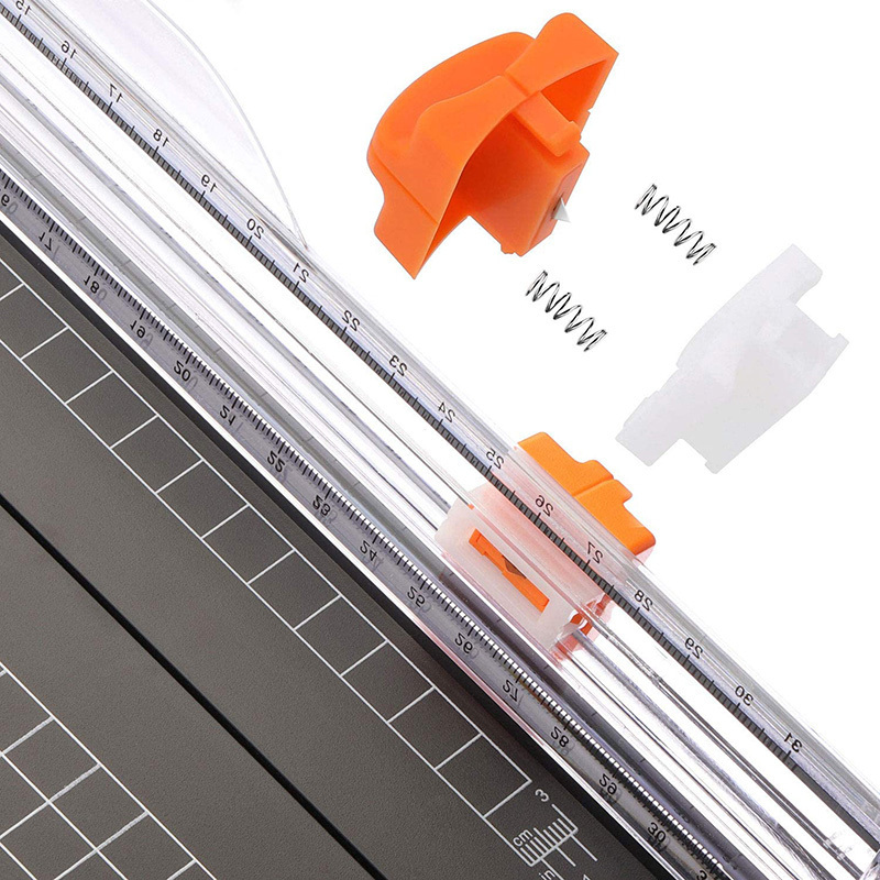 Bview Art Rotary Rolling Paper Knife 12 inch Office Trimmer A4 Paper Craft Cutter with Security Blade