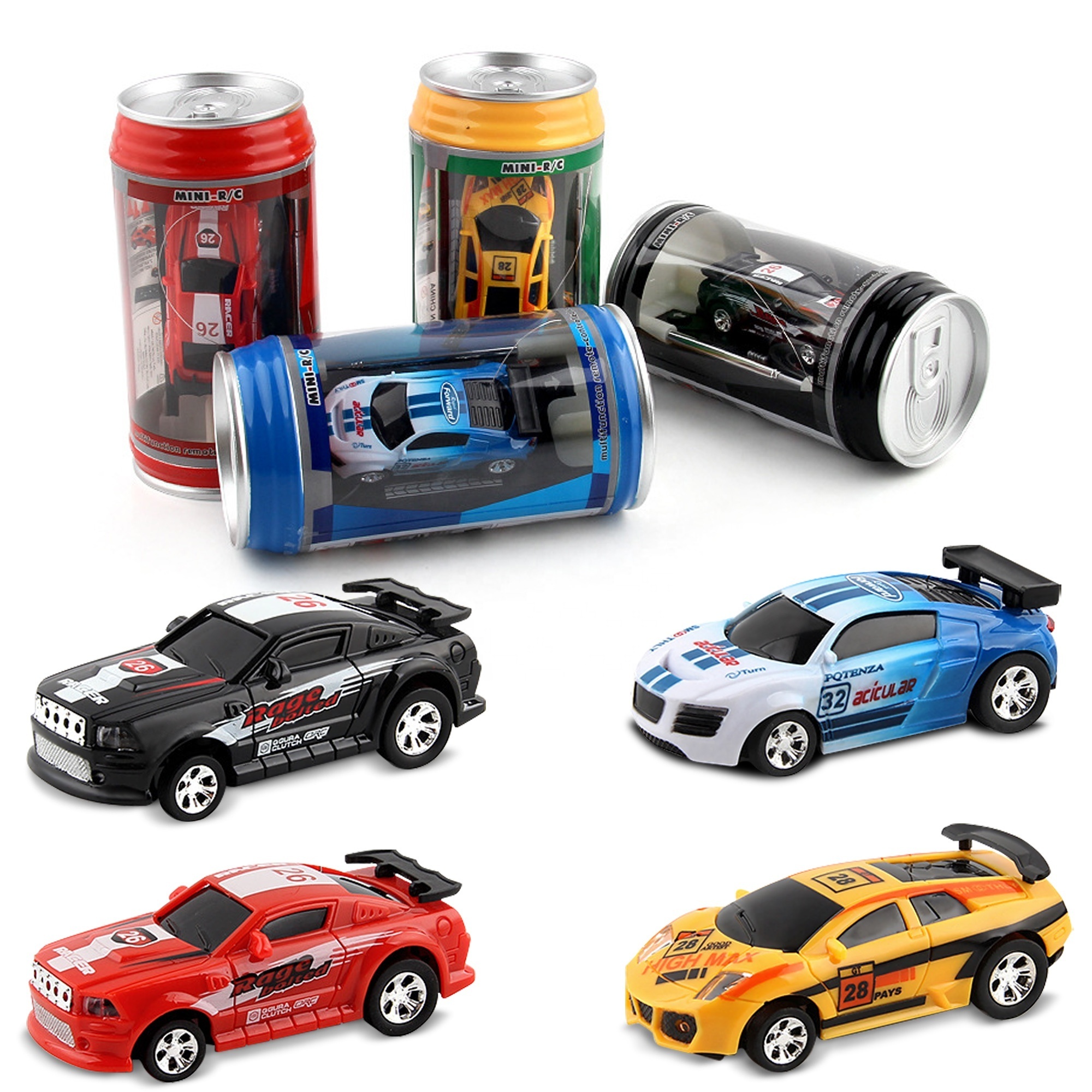 Coke can mini rc car 1:64 electric 2.4GHZ remote control stunt drift rechargeable Tiktok hot sell toys Racing game gift for kids