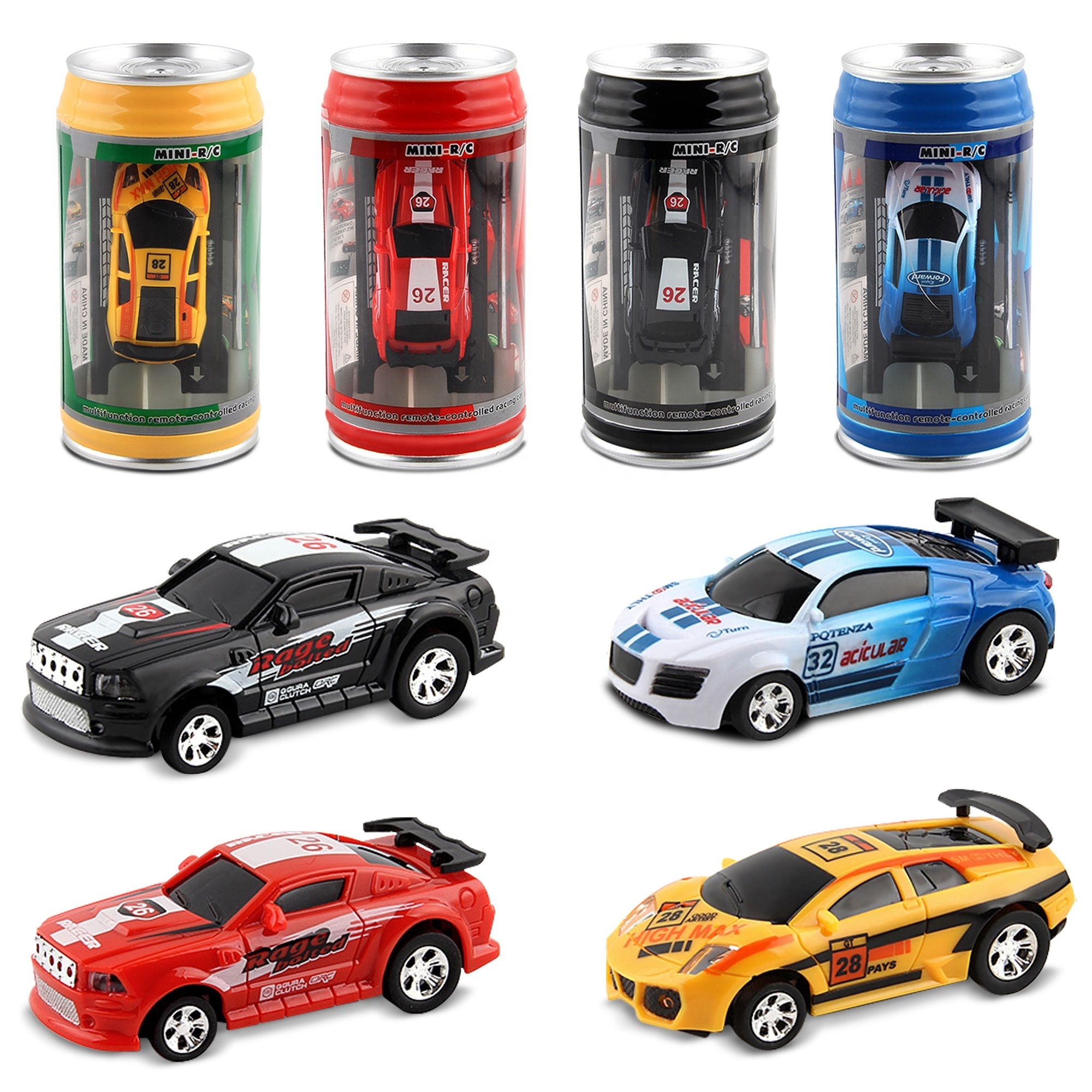 Coke can mini rc car 1:64 electric 2.4GHZ remote control stunt drift rechargeable Tiktok hot sell toys Racing game gift for kids