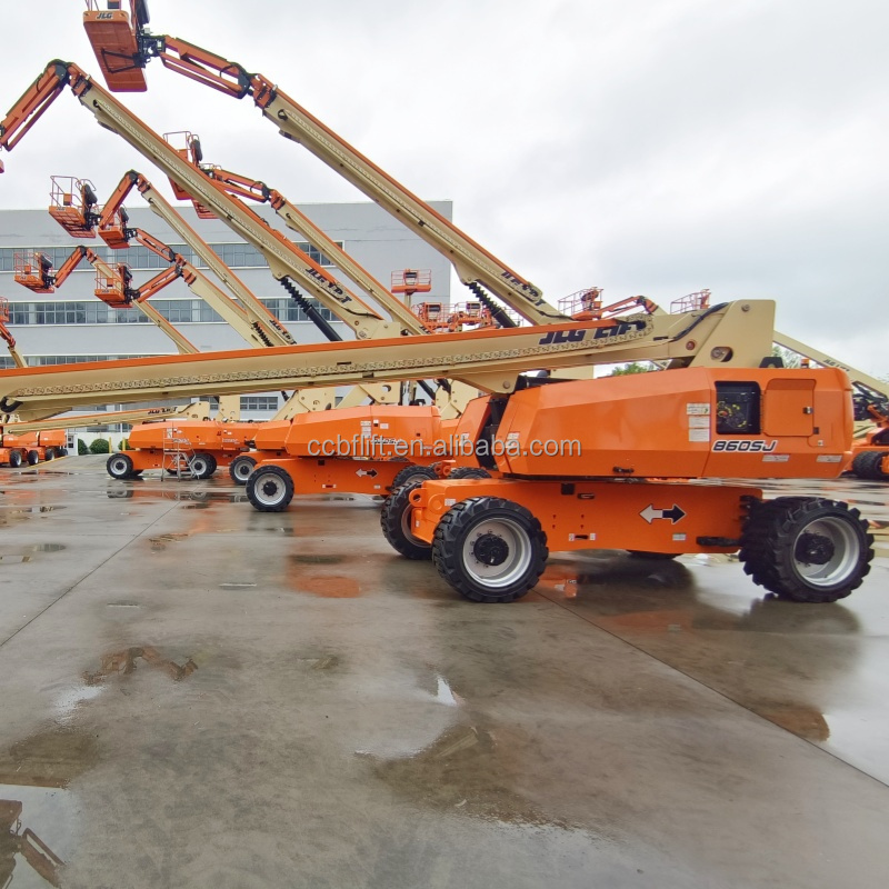 Stock availableh high-altitude Equipment hydraulic towable JLG860SJ telescopic boom lift tables 26m aerial Work Platform Lifts