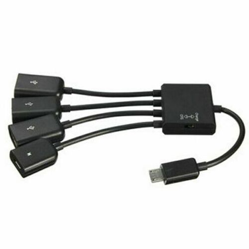 4-in-1 Micro USB Charging OTG Hub Splitter Cable For Smart Phone Android Tablet