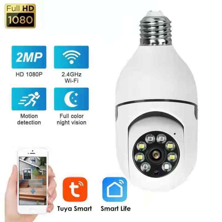 Cheap V380 Pro Hd Outdoor Indoor 1080P 360 Wifi Cctv Camera Ip E27 Led Ptz Light Bulb Security Camara With 4G Sim Wi-Fi Ir Night