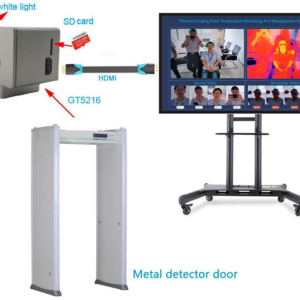 Face Recognition Public 1m~5m Body Temperature Measurement 2MP Binocular Temperature Measuring Door Thermal Camera