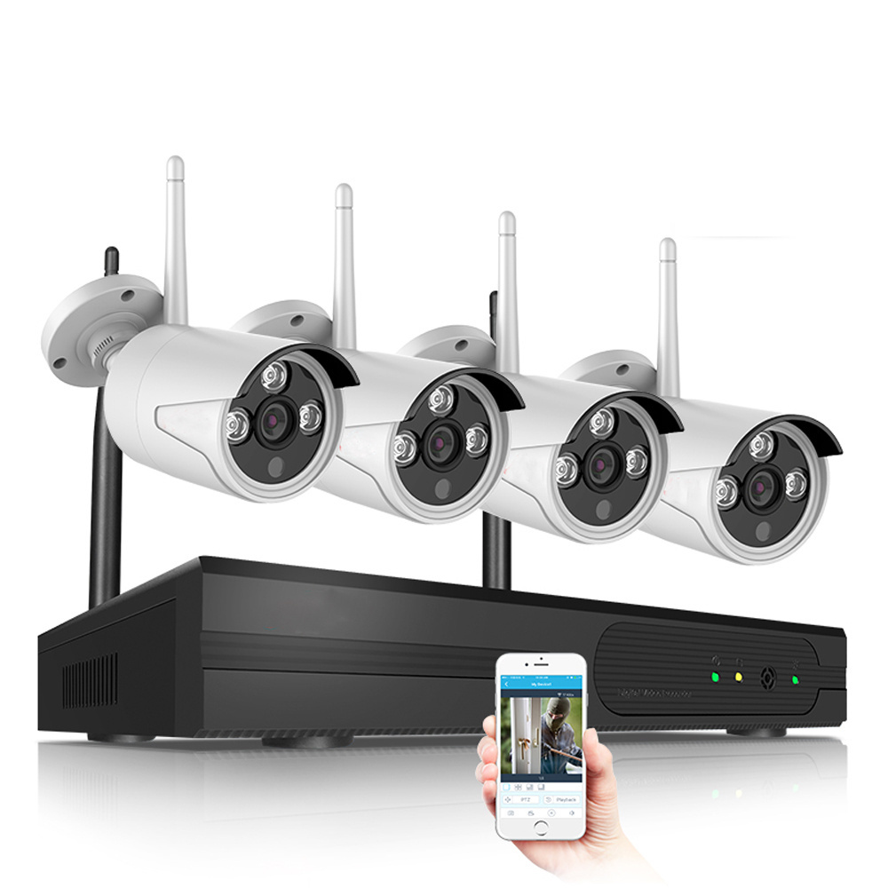 4CH Wireless NVR Kit 960P Wifi IP Camera CCTV System Wireless Transmitter & Receiver Kit Complete Camera Set