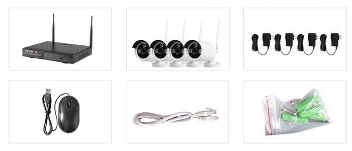 4CH Wireless NVR Kit 960P Wifi IP Camera CCTV System Wireless Transmitter & Receiver Kit Complete Camera Set