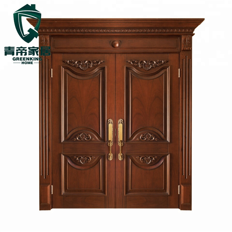 Fancy Elegant Entry interior wooden Veneer Door Design