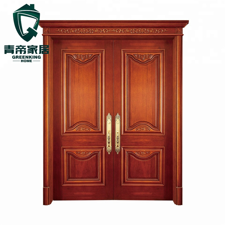 Fancy Elegant Entry interior wooden Veneer Door Design