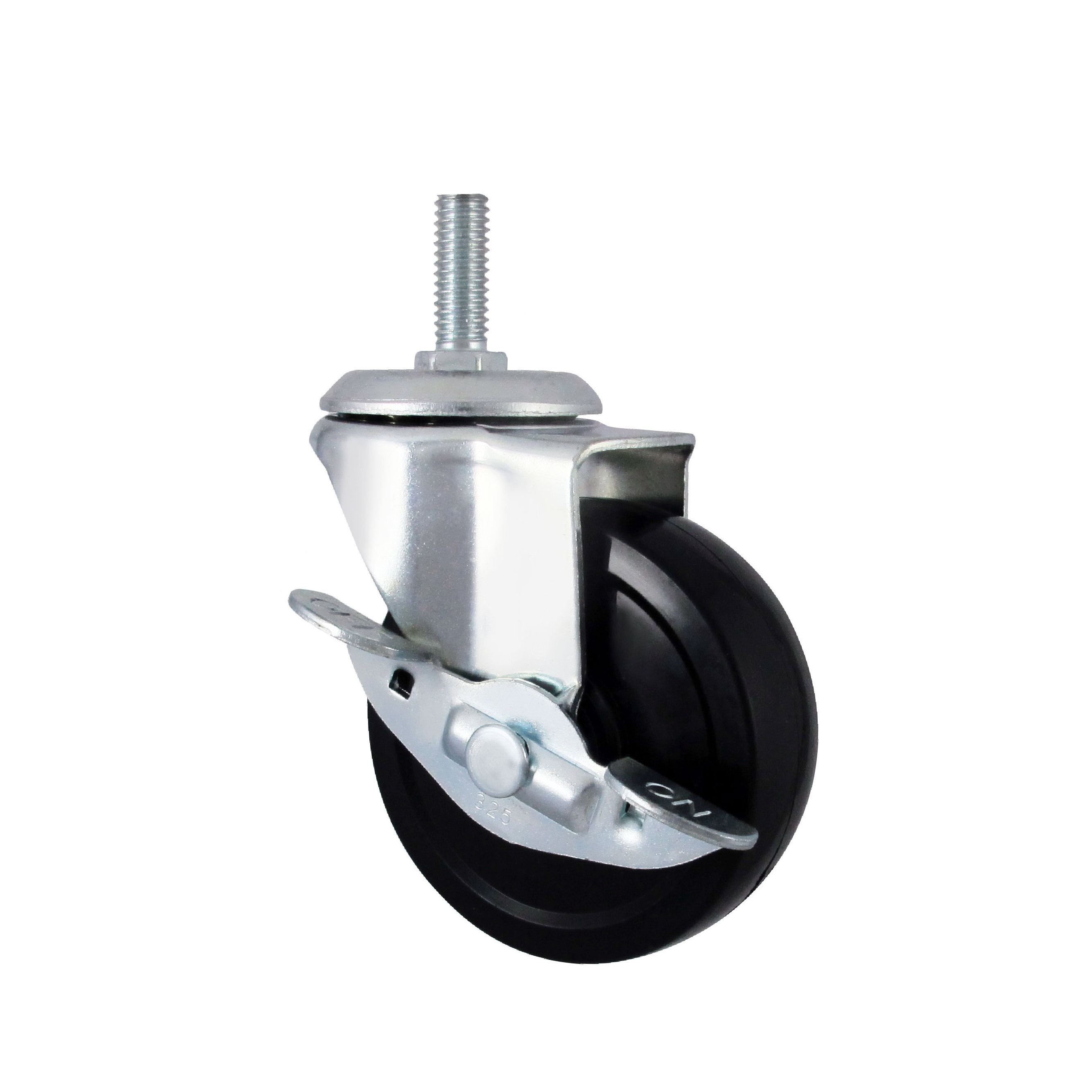 70mm PP Threaded Stem Wheel Medium Duty Furniture Caster with Locks