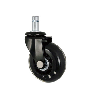 Office Chair Wheel 2.5 Inch Replacement Rubber Caster For Hardwood Floor