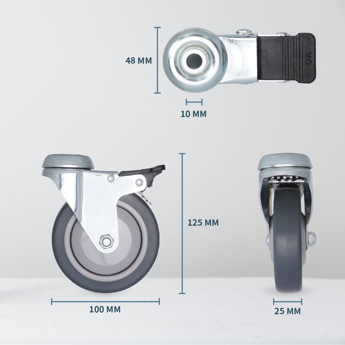 Heavy Duty Caster Wheel 100mm