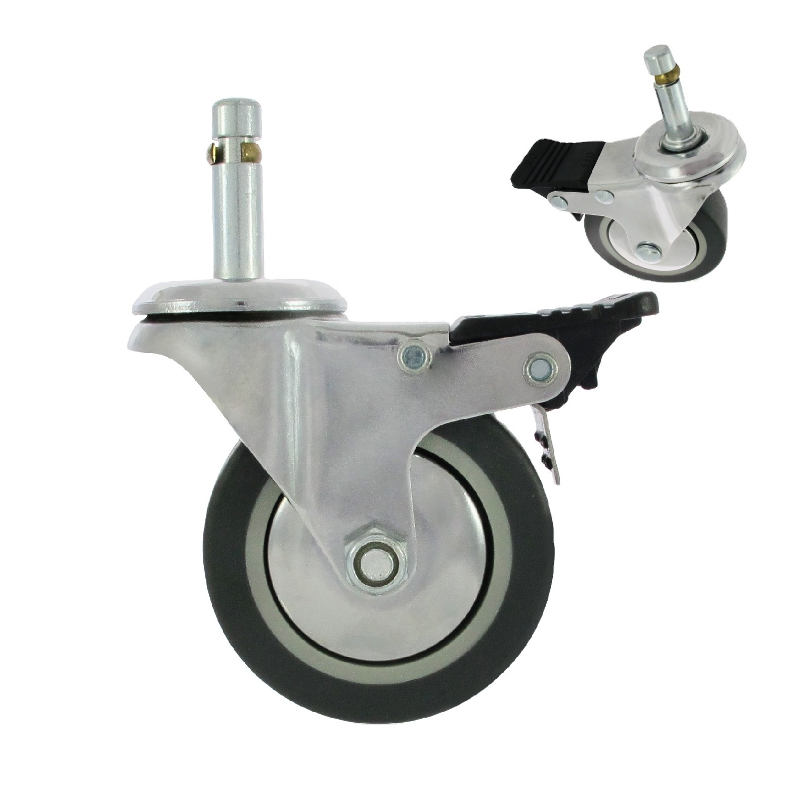 3 Rubber Caster Wheels