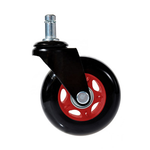 3 Inch Swivel Removeable Black Rollerblade Office Chair Caster Wheels