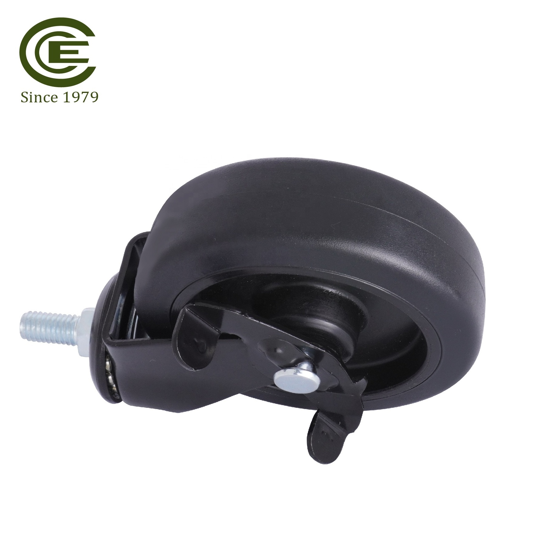 3 Inch M8 Threaded Caster TPR Rubber Swivel Casters For Furniture