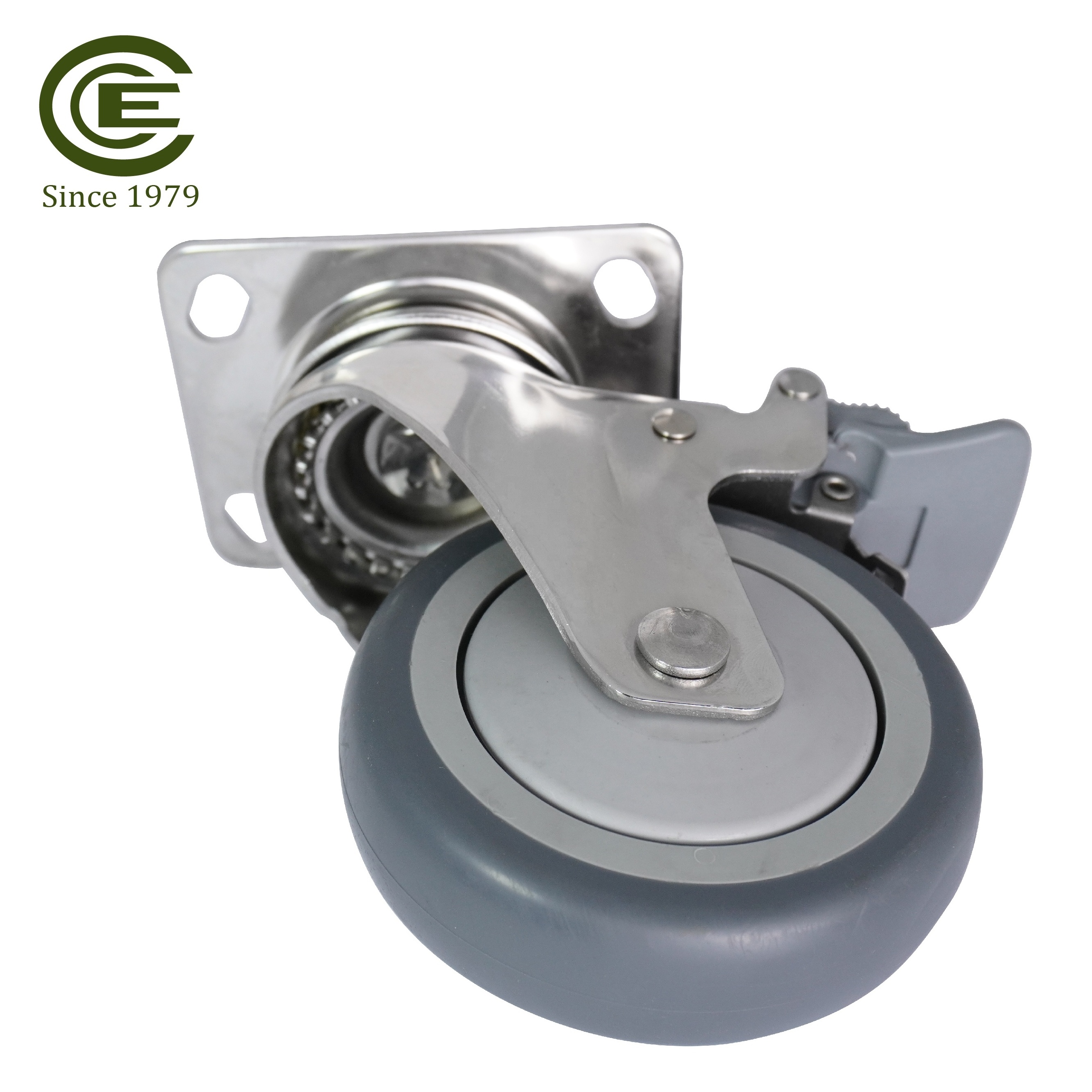 4 Inch Heavy Duty Metal Steel Roller Wheels Locking Swivel Stainless Casters