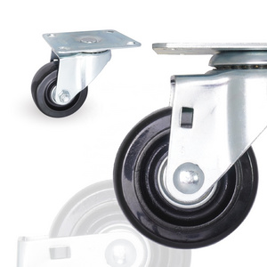 Industrial 76mm Swivel Metal Plate Caster Manufacturers Moving PP Wheel