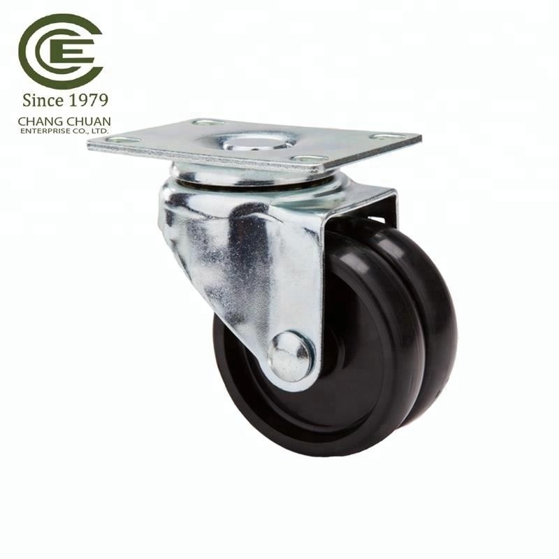 CCE Caster 3 inch Swivel Fixed PU Caster Wheel for Dolly Cart