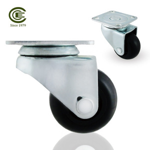 CCE Caster 38mm OEM PU Plate Caster Wheel For Industrial Furniture