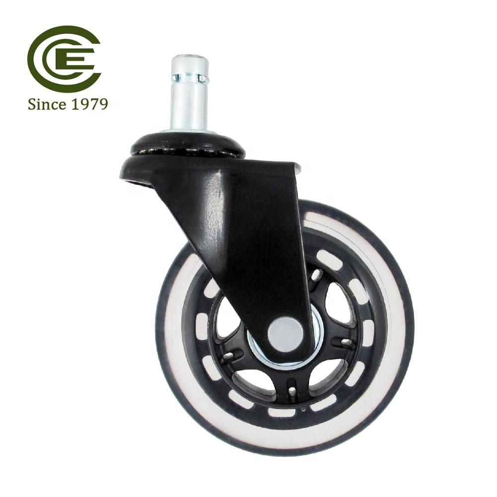 CCE Caster 3 Inch PU Rollerblade Office Chair Furniture Caster Wheels