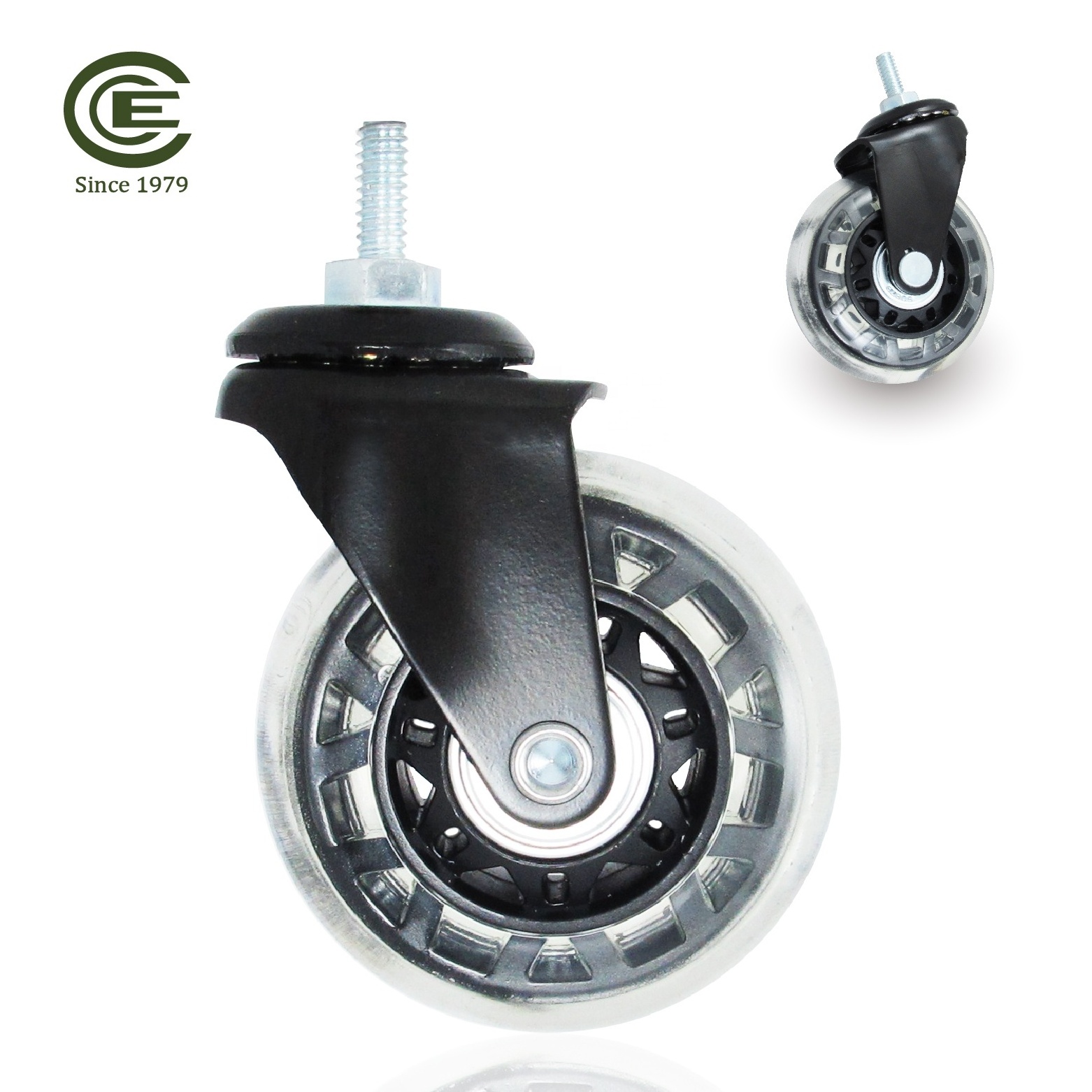 CCE Caster 2.5 Inch PVC Small Metal Caster Wheels For Furniture