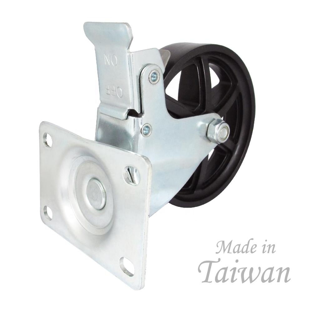 CCE Caster 4 Inch Large Industrial Furniture Steel Locking Caster Wheels