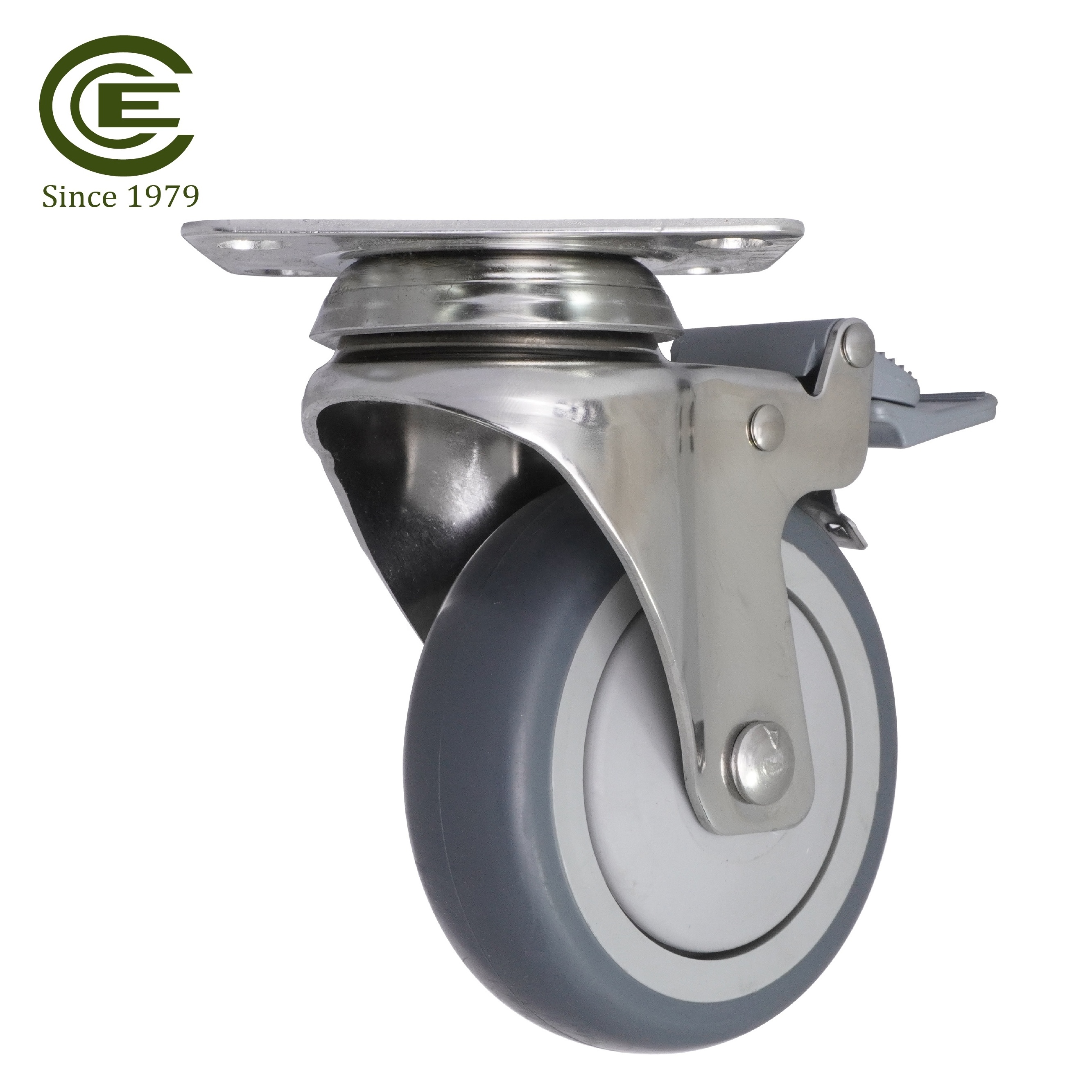 4 Inch Heavy Duty Metal Steel Roller Wheels Locking Swivel Stainless Casters