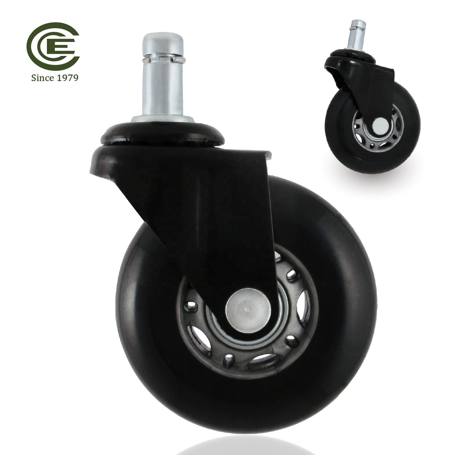 CCE Caster Black 2.5 Castor Wheels Casters For Office Furniture Chairs