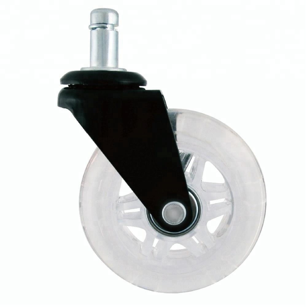 Office Chair Caster Wheels Safe for All Floors Including Hardwood - Perfect Replacement for Desk Floor Mat