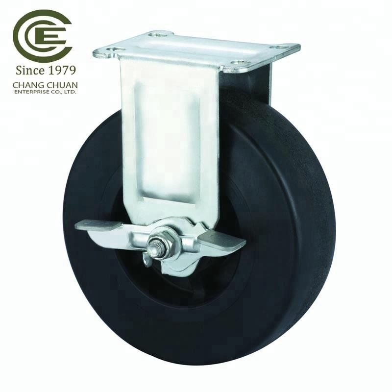 CCE Caster Heavy Duty 6 x 2 Inch Solid Hard Rubber Cart Wheels Casters