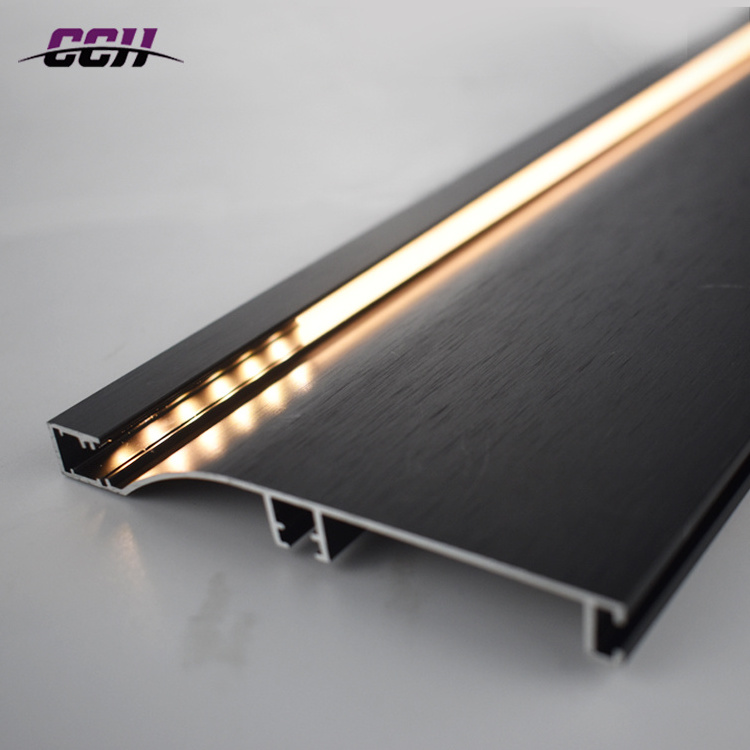 Customized LED skirting board LED Aluminum Skirting Light Profile kitchen Cabinet baseboard Plinths with LED light