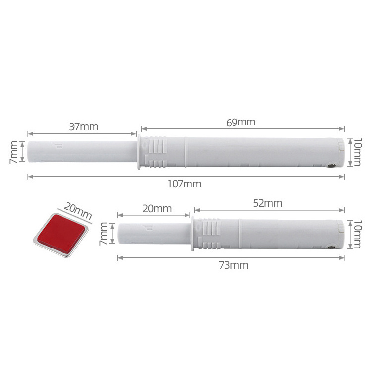 Magnetic Heavy Duty Damper Kitchen Cabinet Rebound Device Plastic Buffer Push To Open Latch System