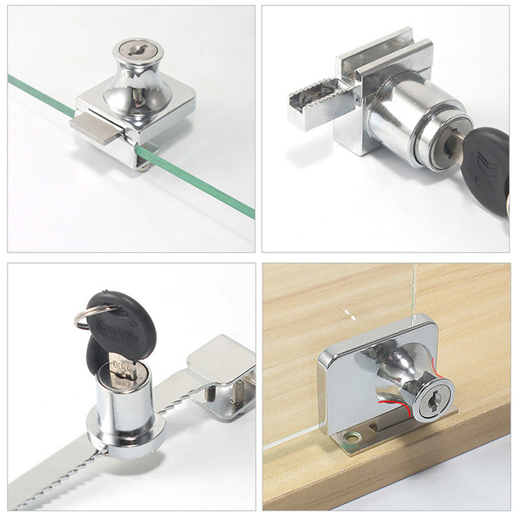 Glass Cabinet Lock Glass Sliding Door Lock Showcase Door Lock