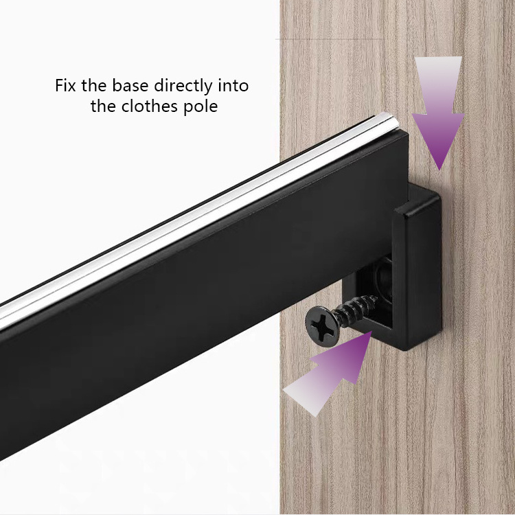 Wardrobe closet system Cloth rail Tube Aluminum clothes Hanging Rail Pole for Wardrobe cloakroom Rod