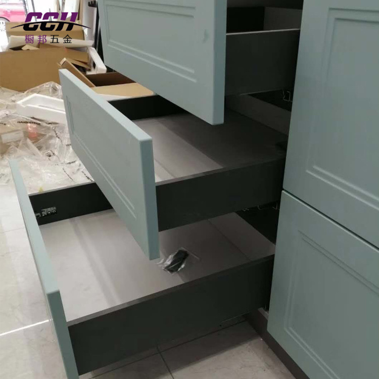 Thin box runner  slim drawer tool box rail soft close furniture drawer slide Kitchen cabinet sliding track