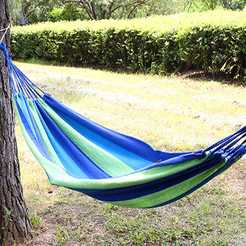 Outdoor camping single padded canvas hammock indoor leisure swing Wholesale Swing Portable Outdoor Camping Hammock