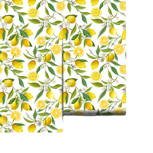 Fresh green plant flower and leaf lemon self-adhesive wallpaper wallpaper bedroom hotel decoration wallpaper