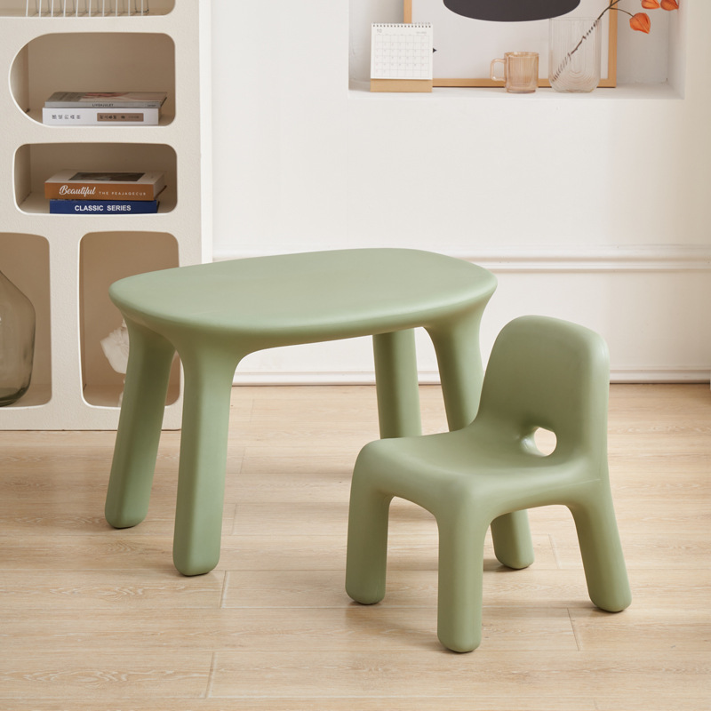 Nordic Children Learn Tables and Chairs Creative Plastic Tables and Chairs Kids Table and Chair Small Bench Home Designer Baby