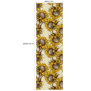 Retro sunflower self-adhesive wallpaper watercolor flower removable wall renovation wallpaper nursery bedroom pvc mural