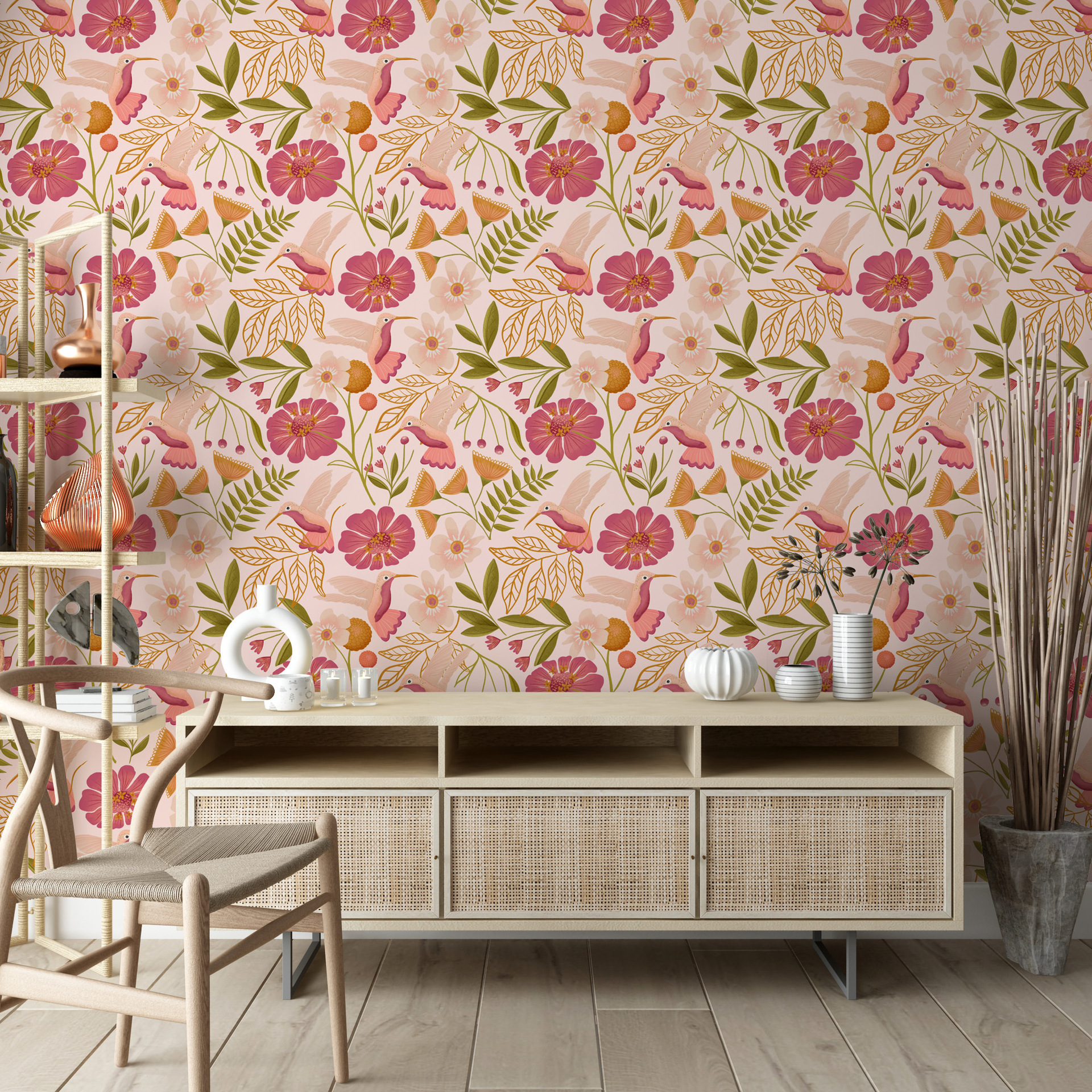 Spring flower   peeling is wallpaper, waterproof refurbished plant wall stickers removable mural decoration