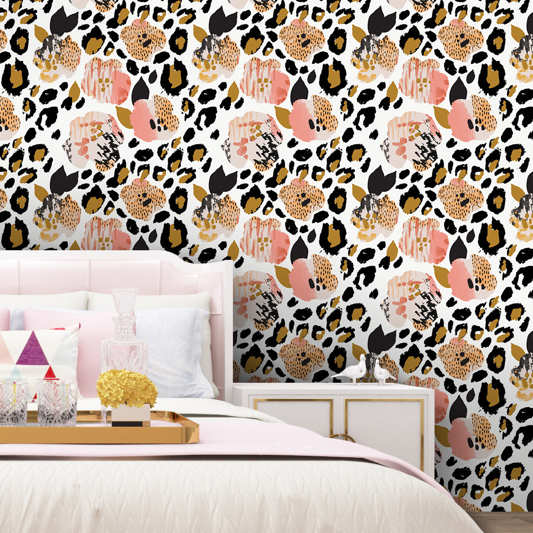 animal texture self-adhesive wallpaper wallpaper waterproof removable living room wall sticker